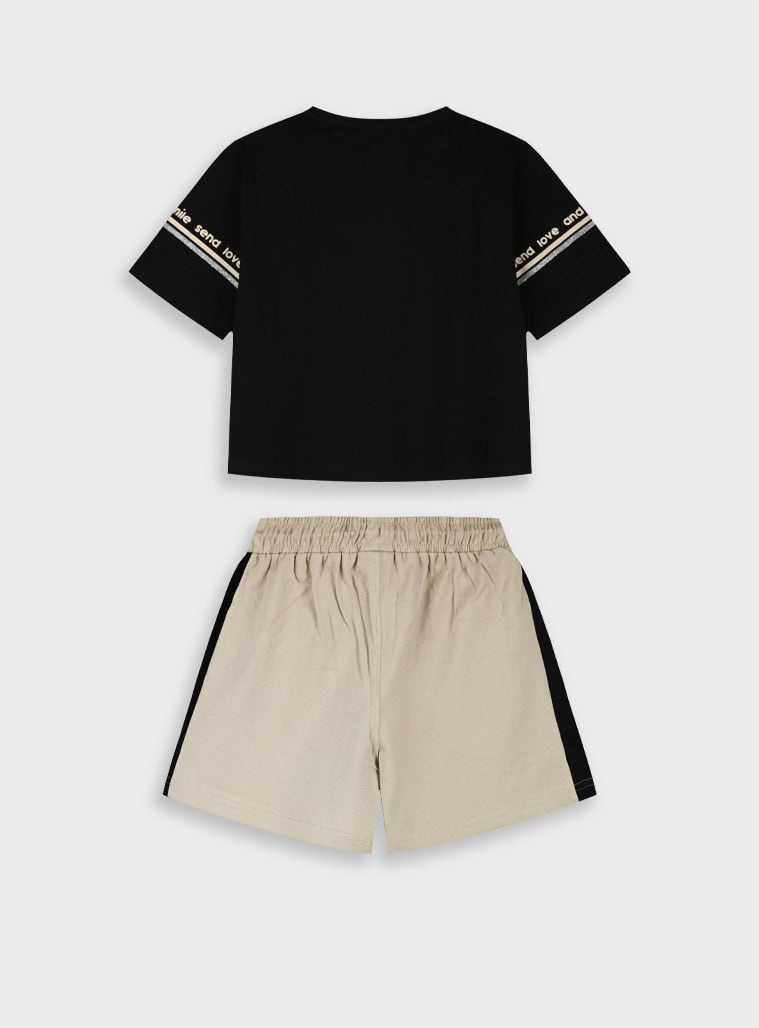 Yellow Set(Blouse,Shorts) for Girls