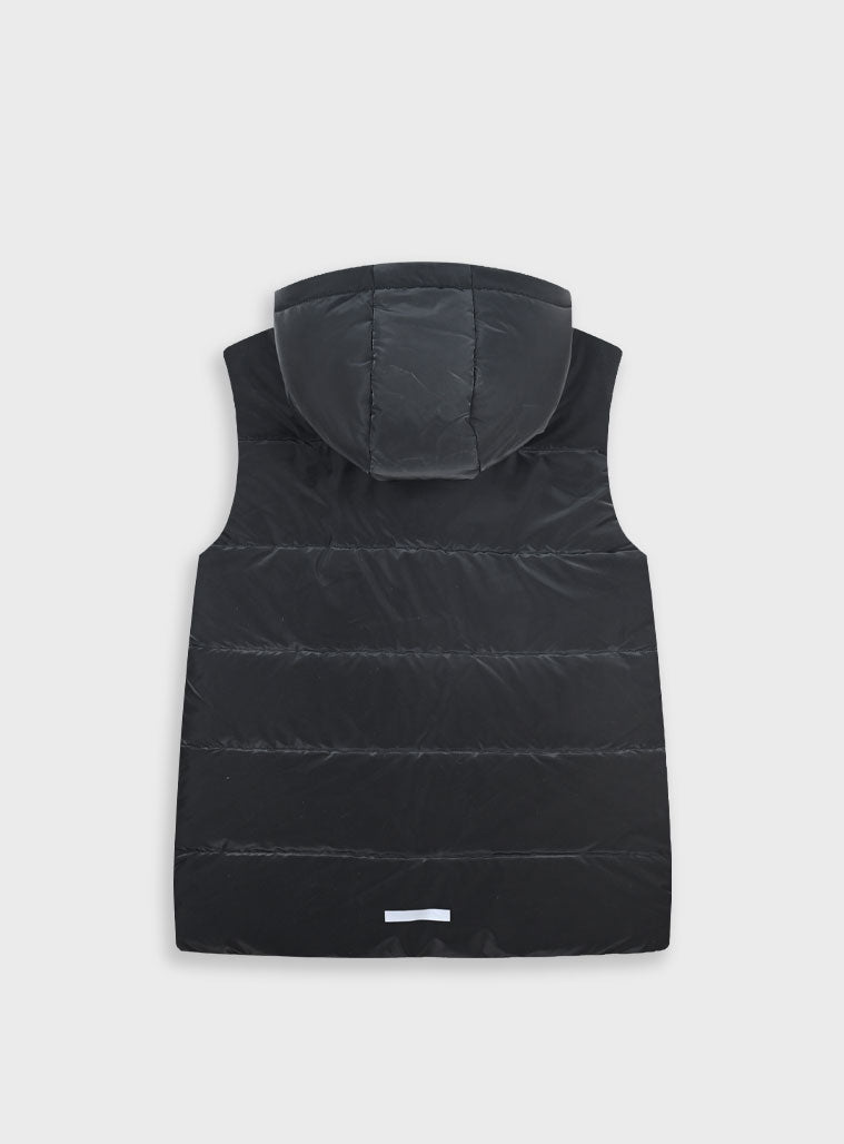 Children's Black Sleevelss Jacket For Girl