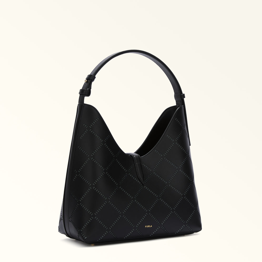 Furla Goccia M Hobo in Black - Bags 