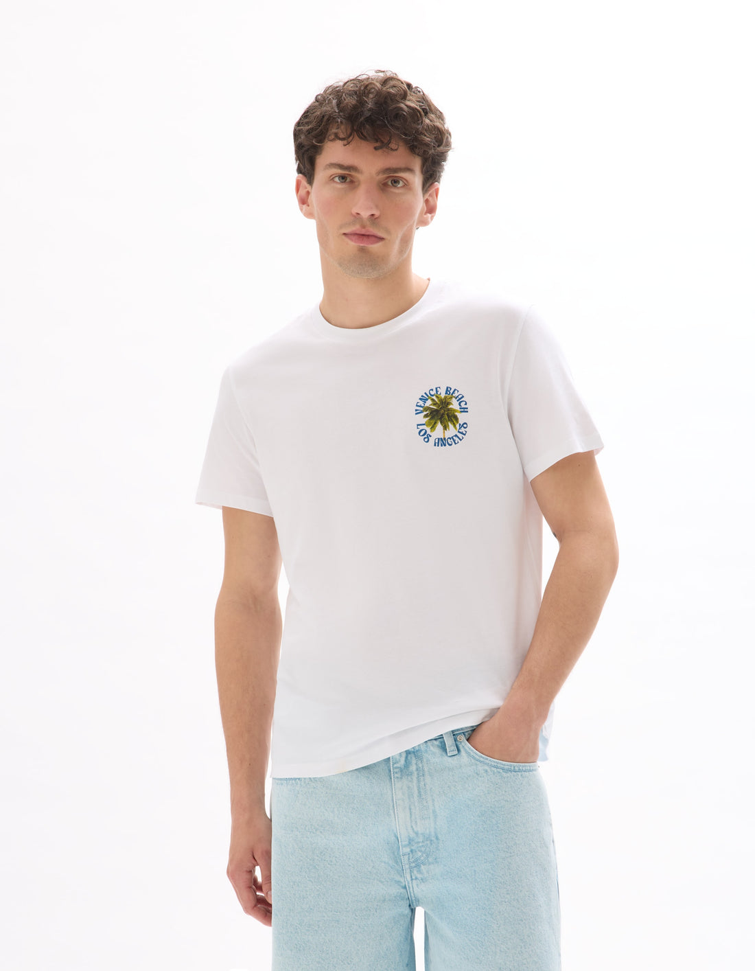 MEXPALMI OPTICAL WHITE SS TSHIRT - Celio lebanon