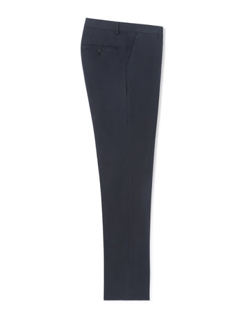 Navy Slim Fit Cotton and Lyocell Suit Pants Celio