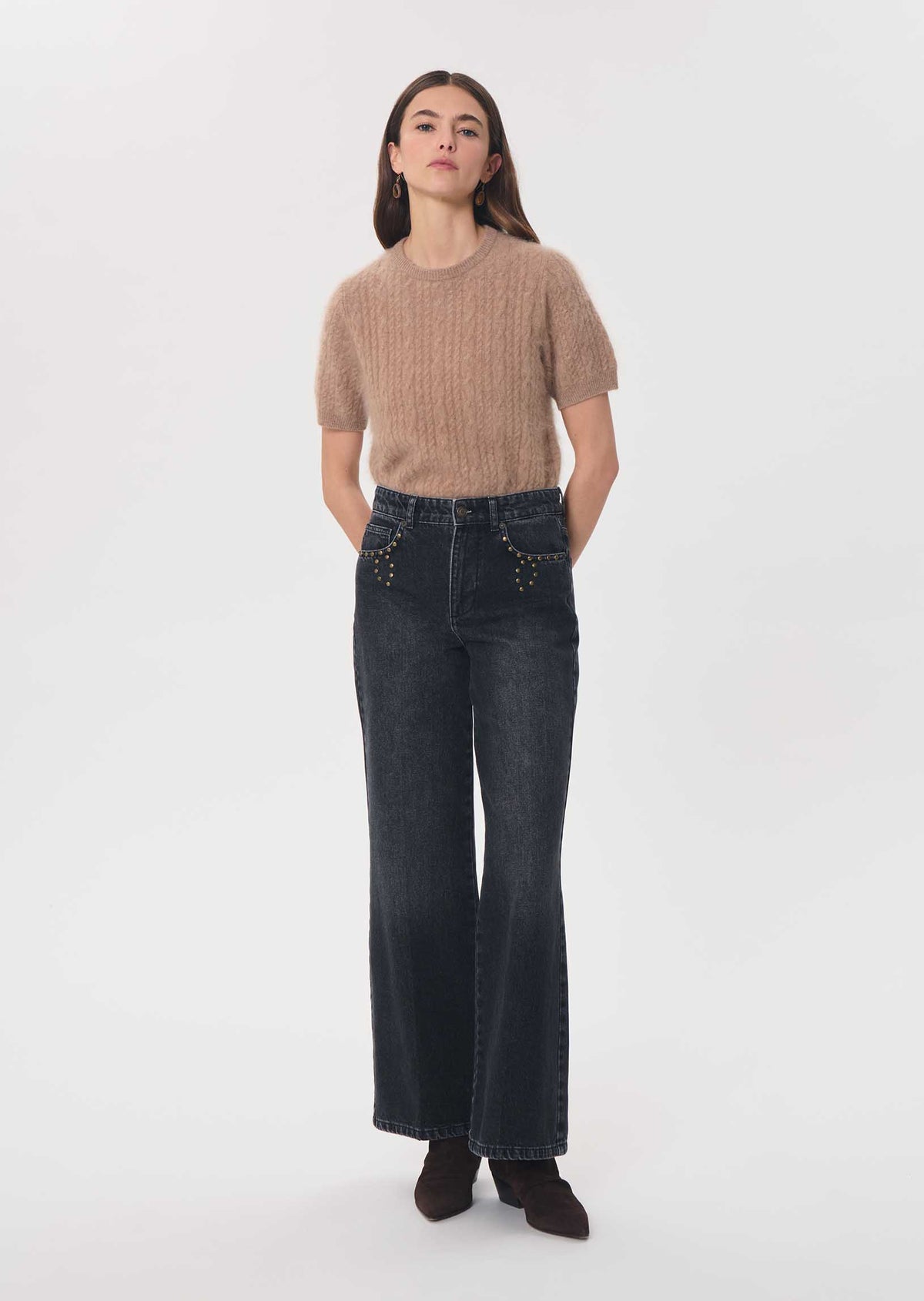 Joss jeans in grey cotton by Tara Jarmon