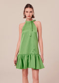 Riviera green satin dress by Tara Jarmon Lebanon