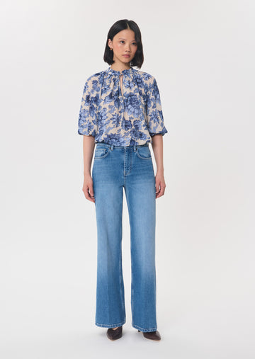 Jocelyn jeans in denim blue cotton by Tara Jarmon