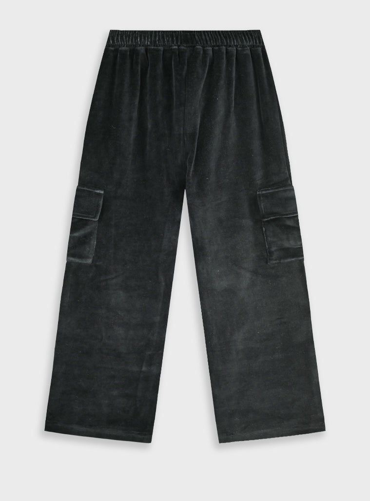 Cotton Blend Girl Trousers - Black