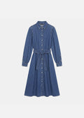 Rodeo dress in denim blue cotton by Tara Jarmon