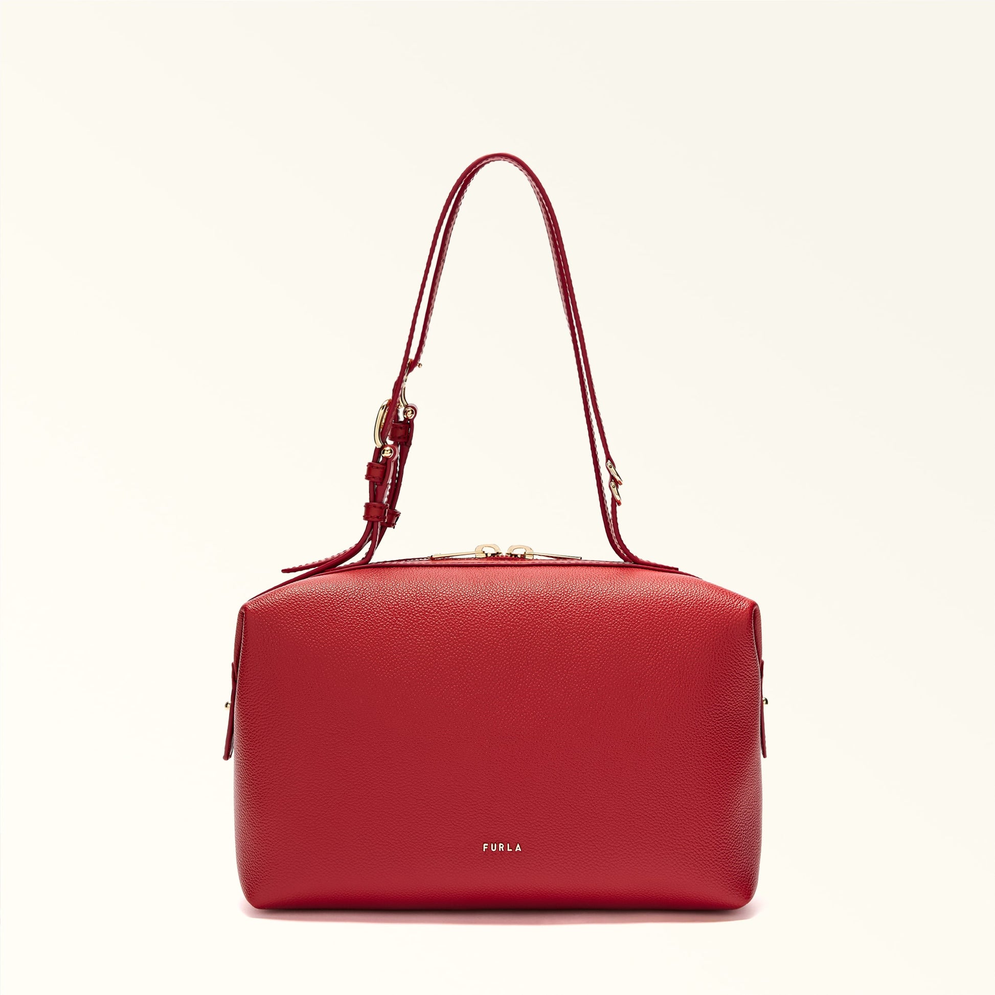 Furla Double S Boston  Bag In Leather