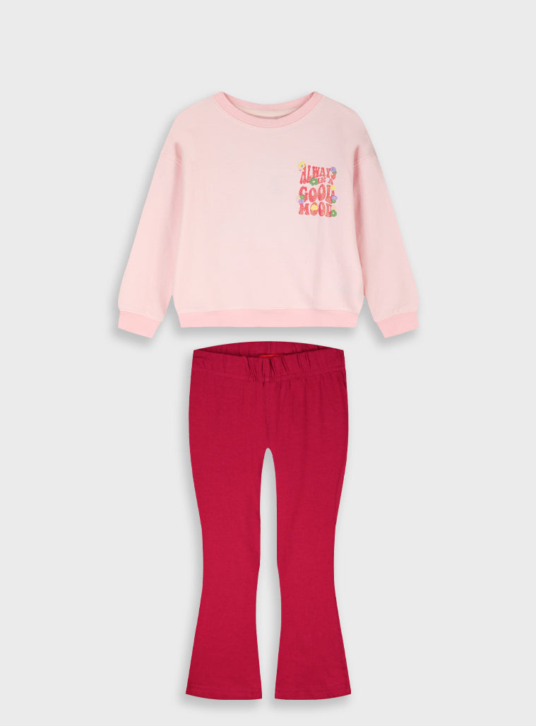 Cotton Girl Set - Violet