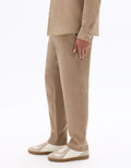 Celio 100% Linen Straight Pants - Brown