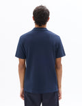 Celio Regular Fit Piqué Polo Shirt with Shark Collar - Navy
