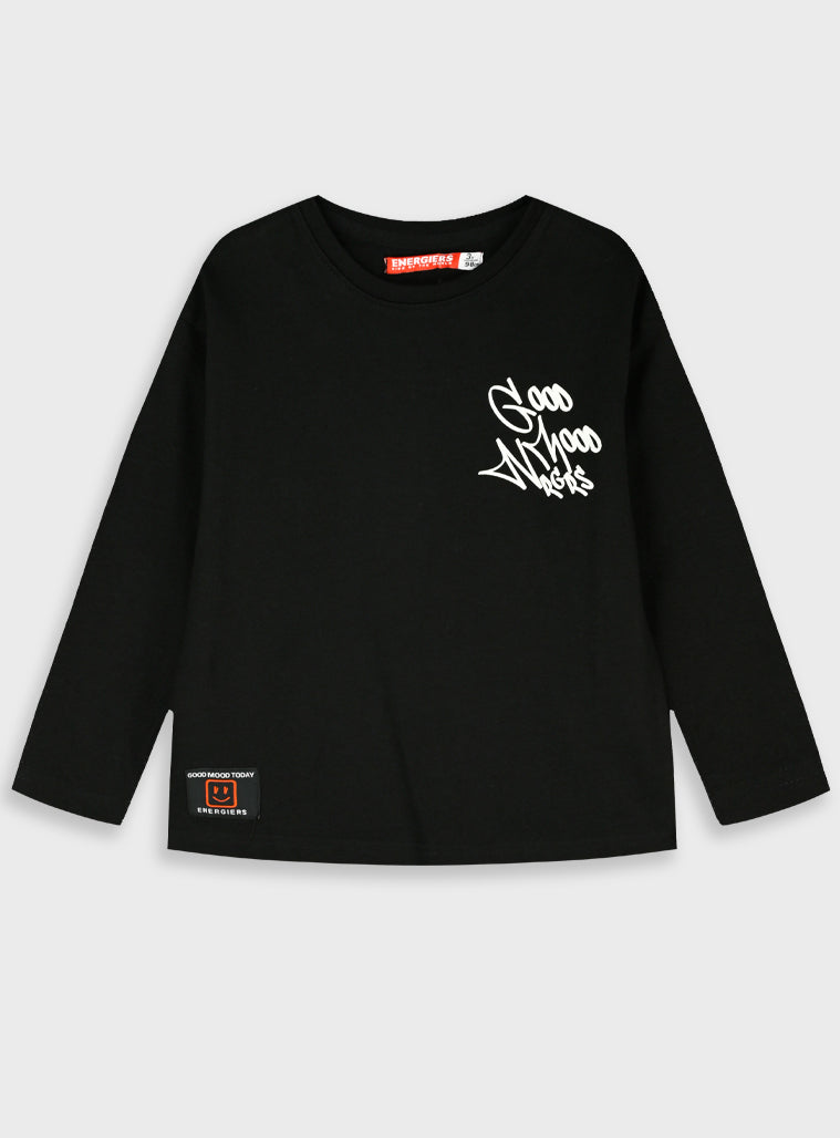 Cotton Boy Blouse - Black