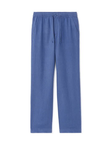 100% Linen Straight-Leg Pants