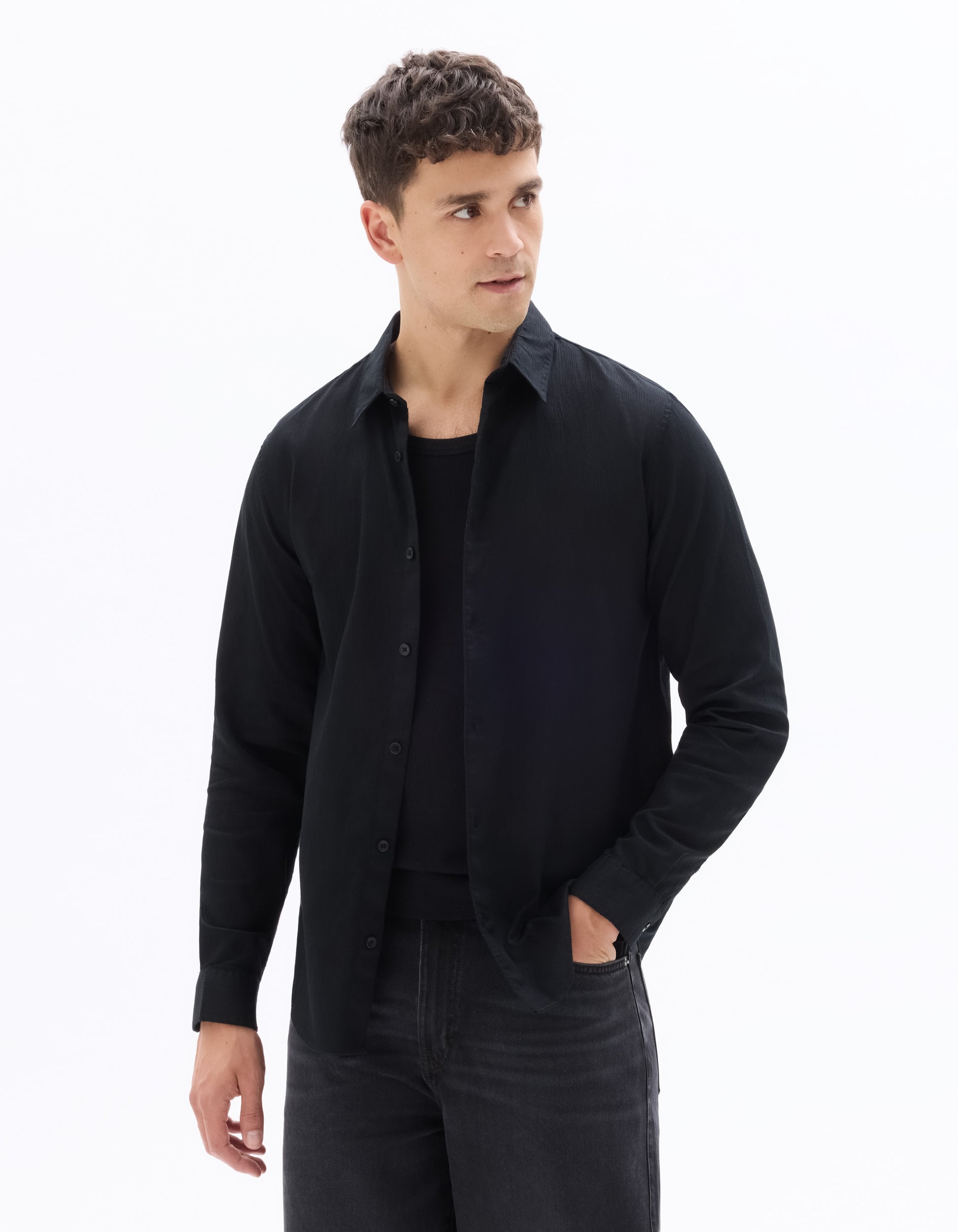 Black Long Sleeves Shirt for Men