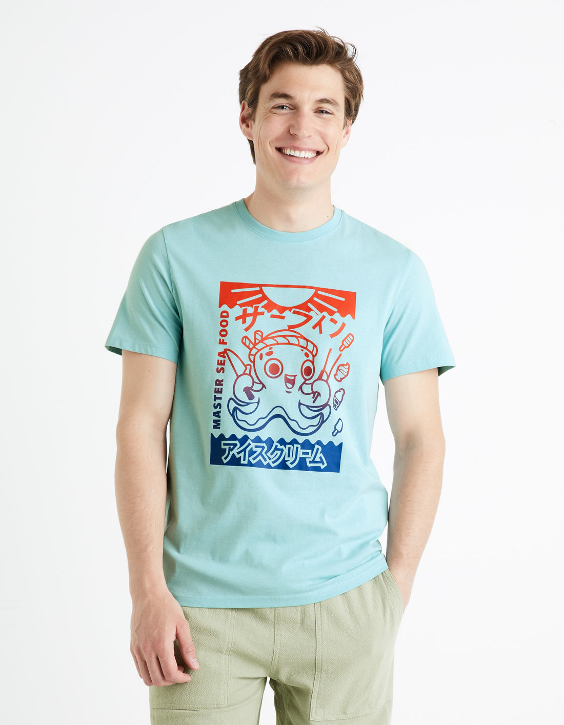 FEONJAP LIGHT BLUE SS TSHIRT - Celio lebanon