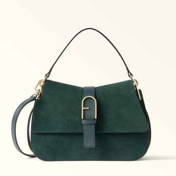 Furla Flow M Top Handle in Green - Bags 