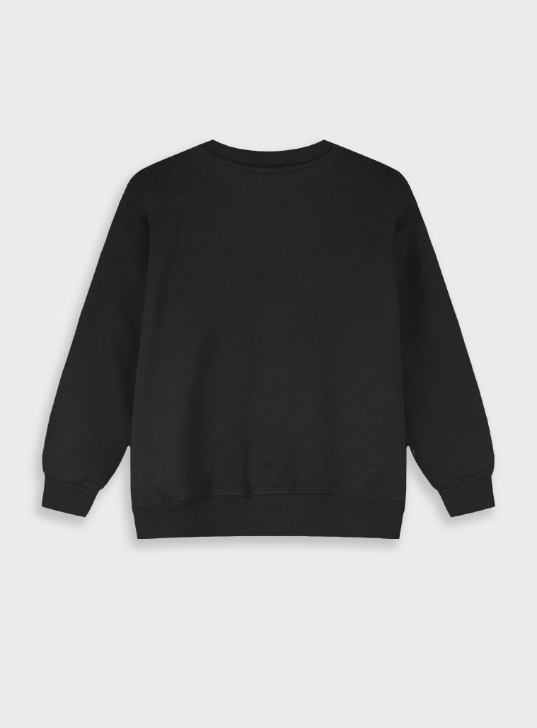 Cotton Blend Girl Blouse - Black