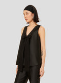 Topaze Black Satin Top by Tara Jarmon Lebanon