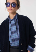 Christiane shirt in navy cotton by Tara Jarmon