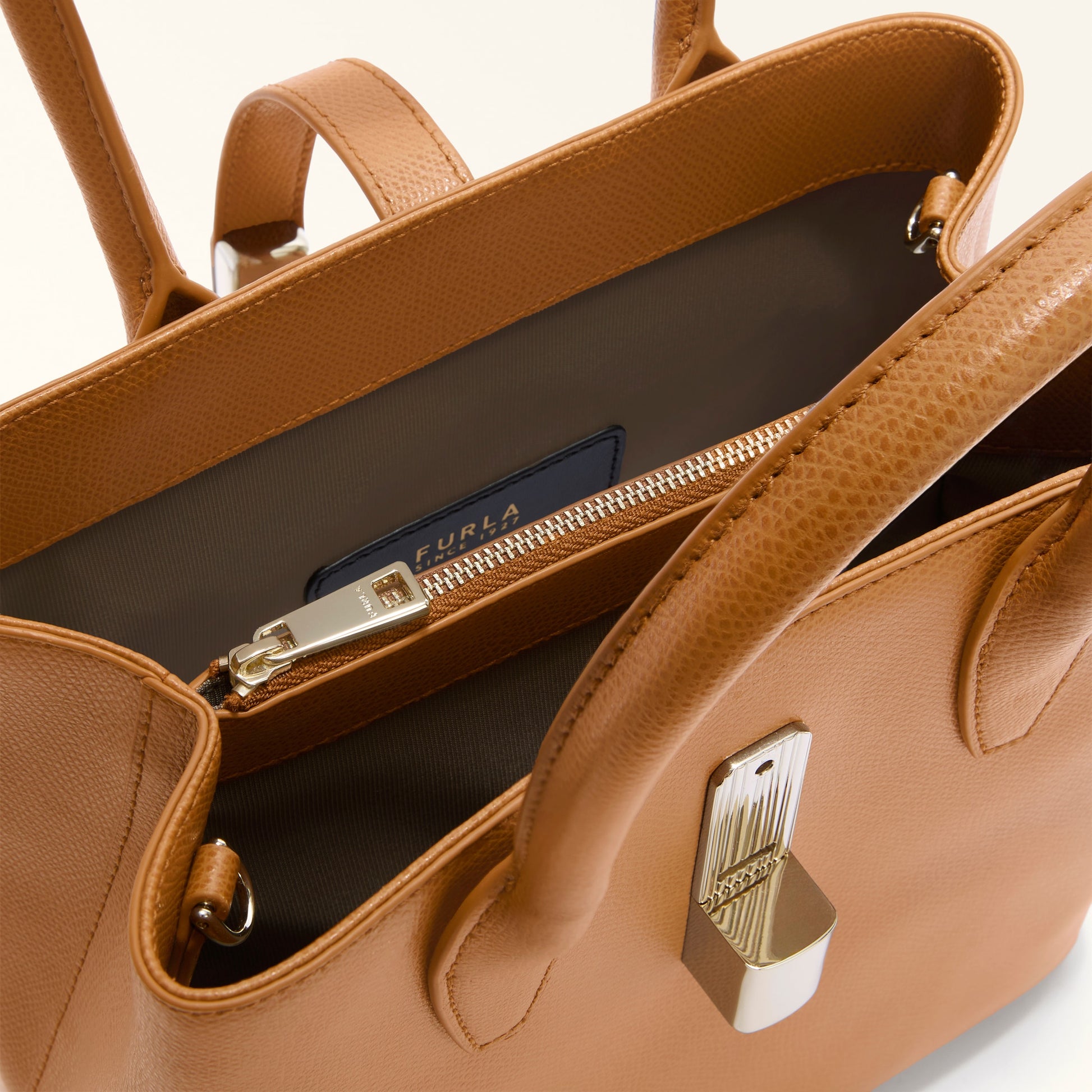 Furla Goccia S Tote Base 22 in Brown - Bags 