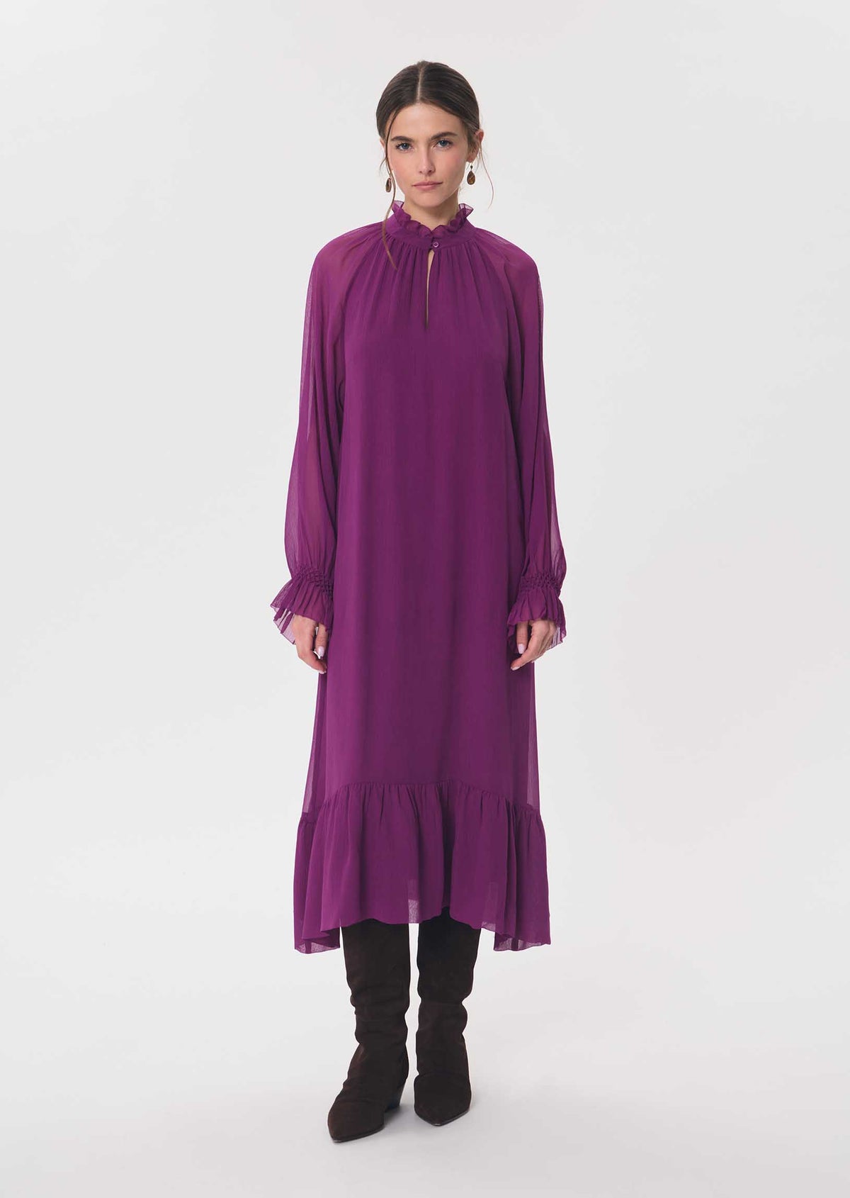 Romana dress in purple by Tara Jarmon