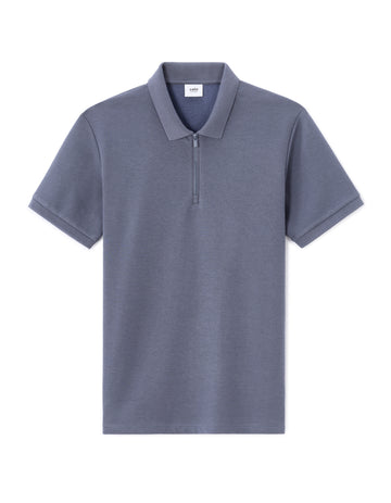 Grey Blue Short Sleeves Polo - Celio Lebanon