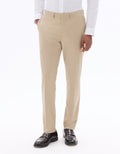 Celio Beige Slim Fit Bi-Stretch Suit Pants - Beige