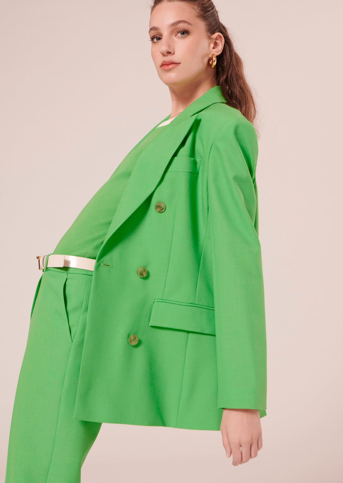 Viola green cold wool suit jacket by Tara Jarmon Lebanon