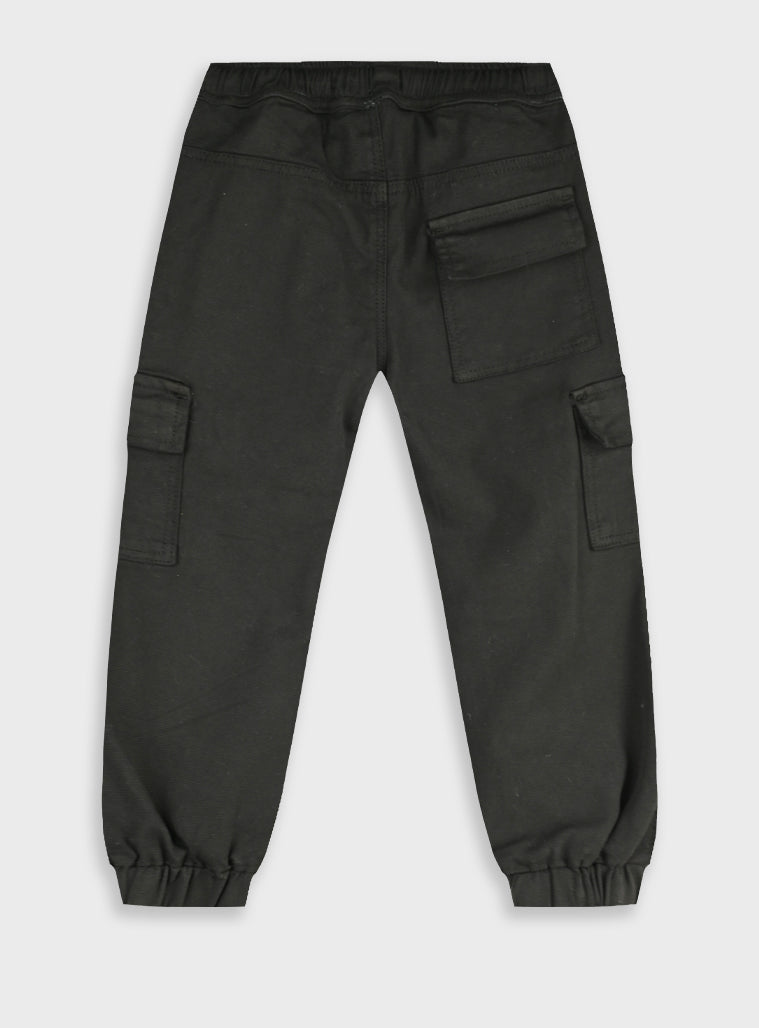 Cotton Boy Trousers - Black