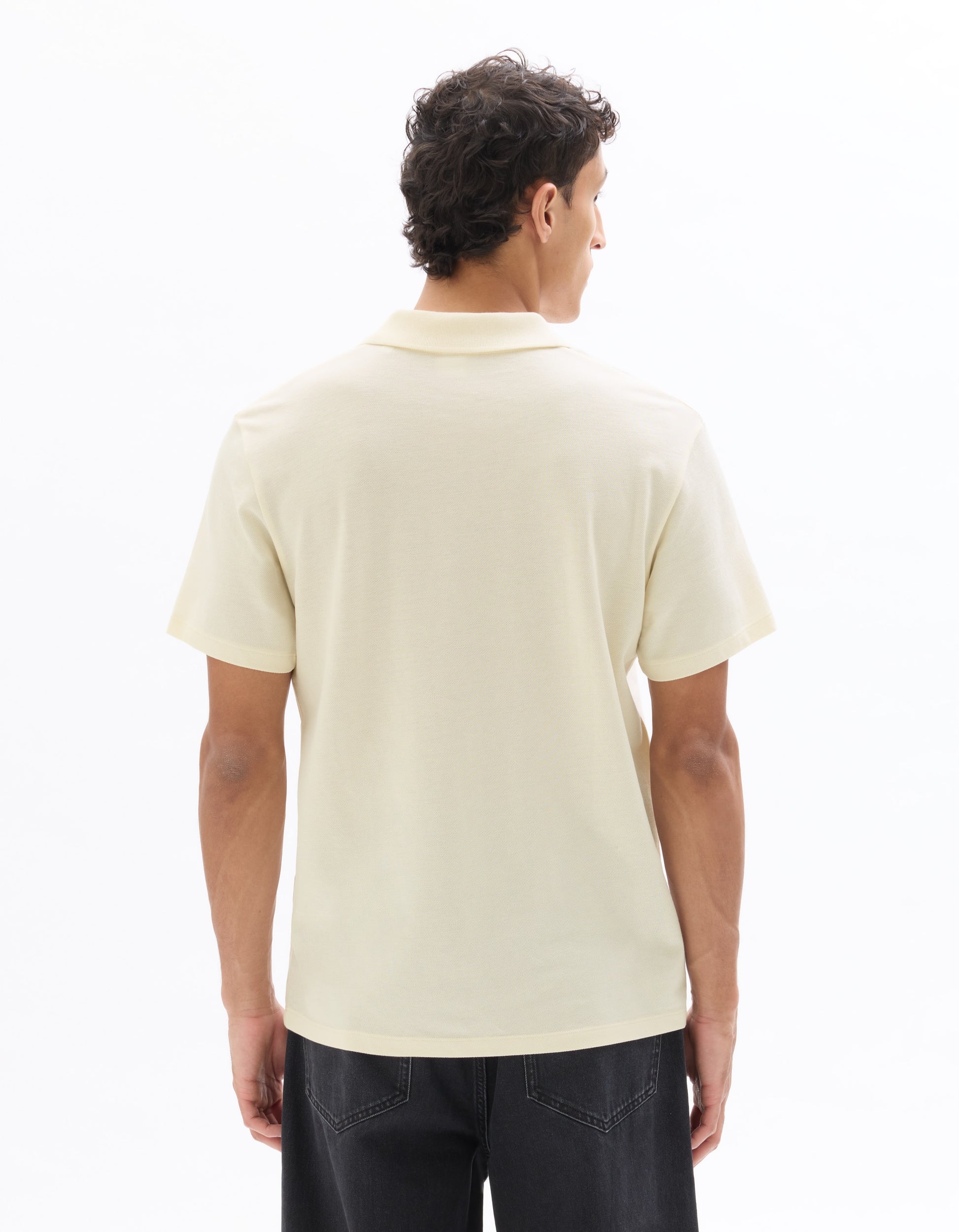 Celio Piqué Regular Fit Shark Collar Polo - White