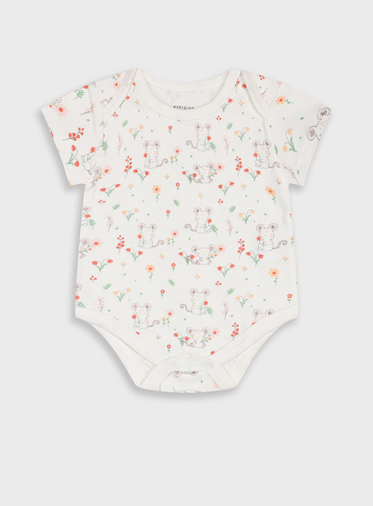  Multi 5 Pcs Infant'S Set Of Body Suits For Girl