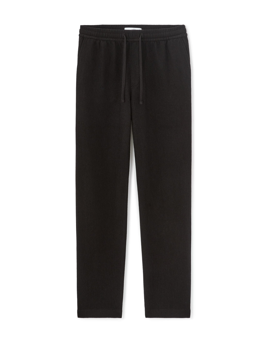 Celio Relaxed Fit Textured Knit Pants - Black