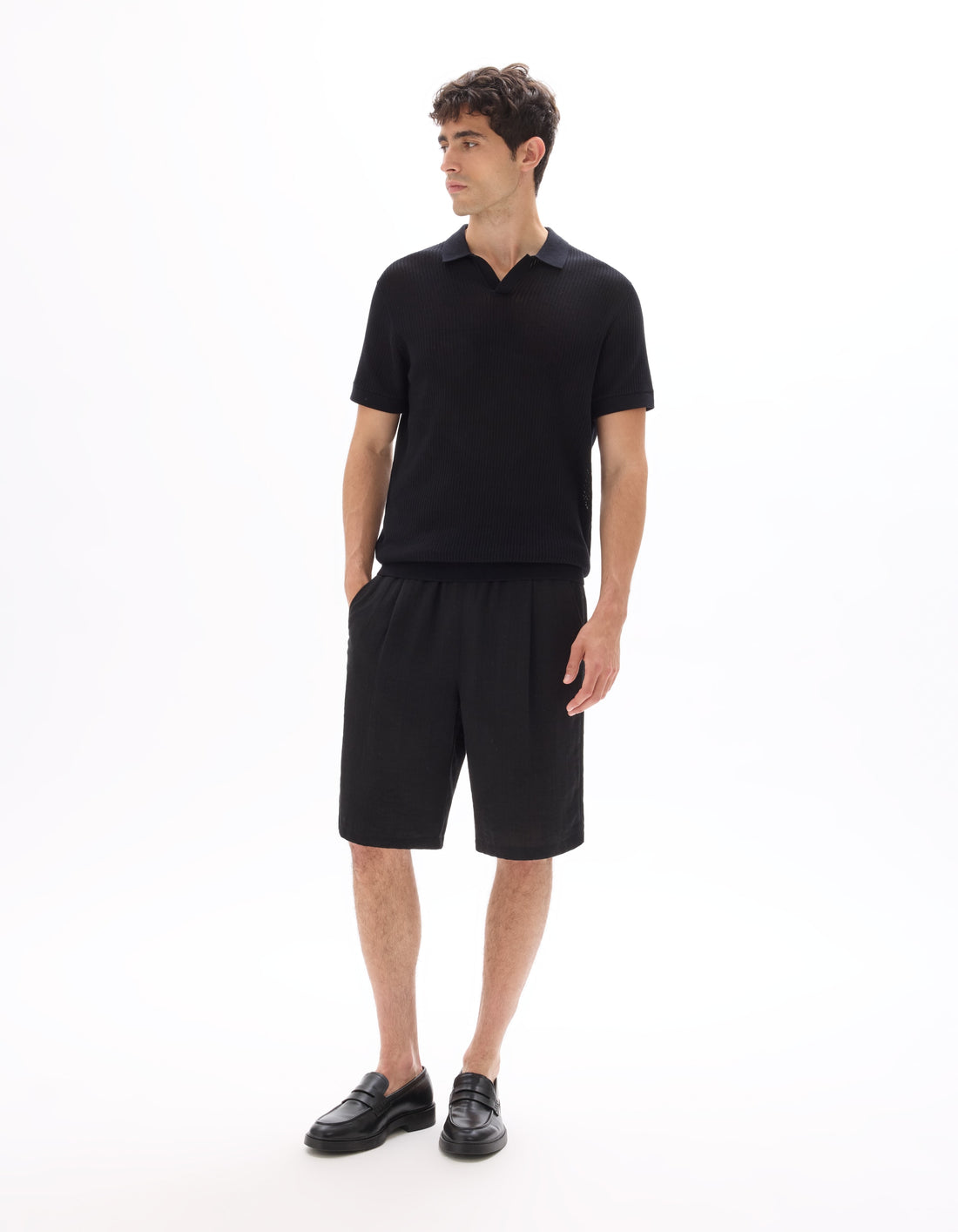 MENUR BLACK SS POLO - Celio lebanon