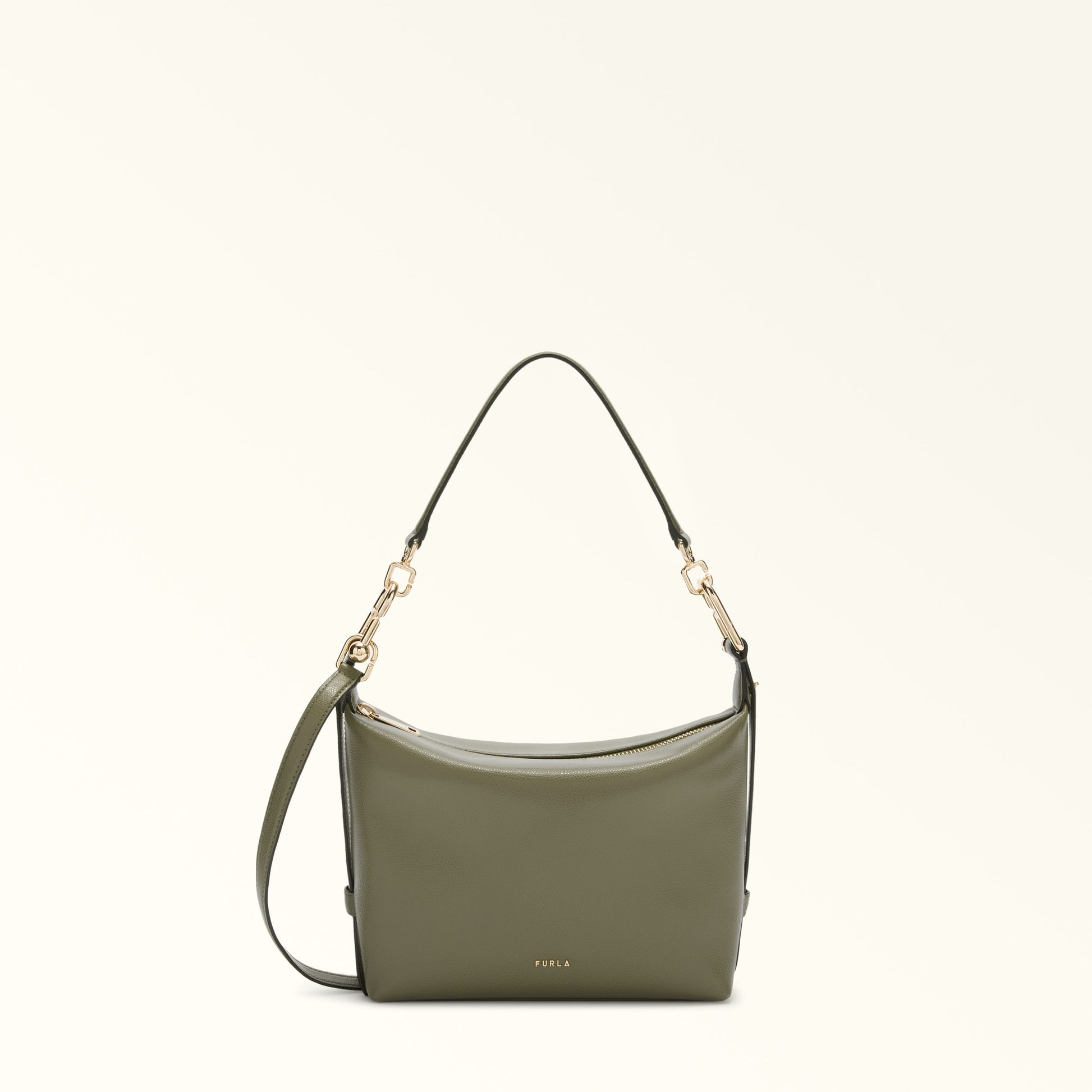 Furla Tonie Mini Hobo Bag In Leather