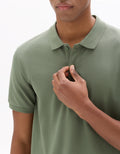 Green Mid Short sleeves Polo for men