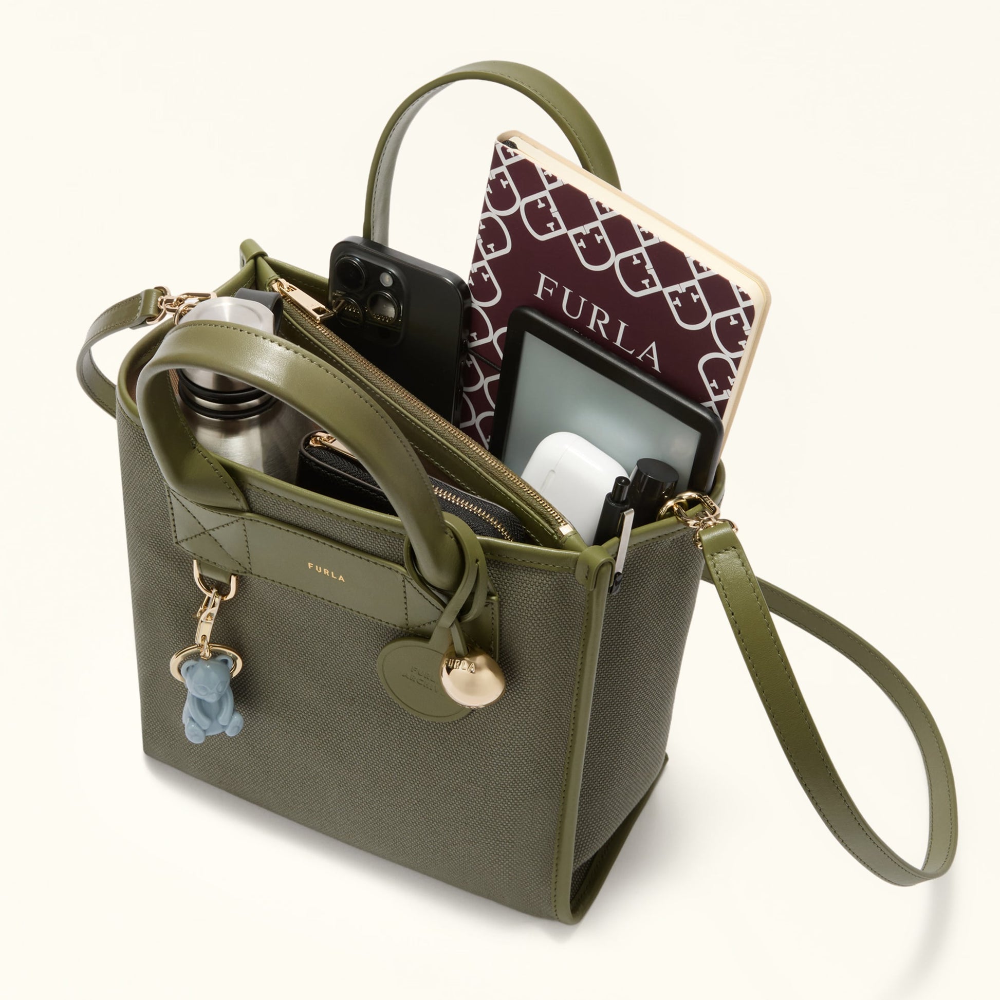 Furla Divide It S Tote in Green - Bags 