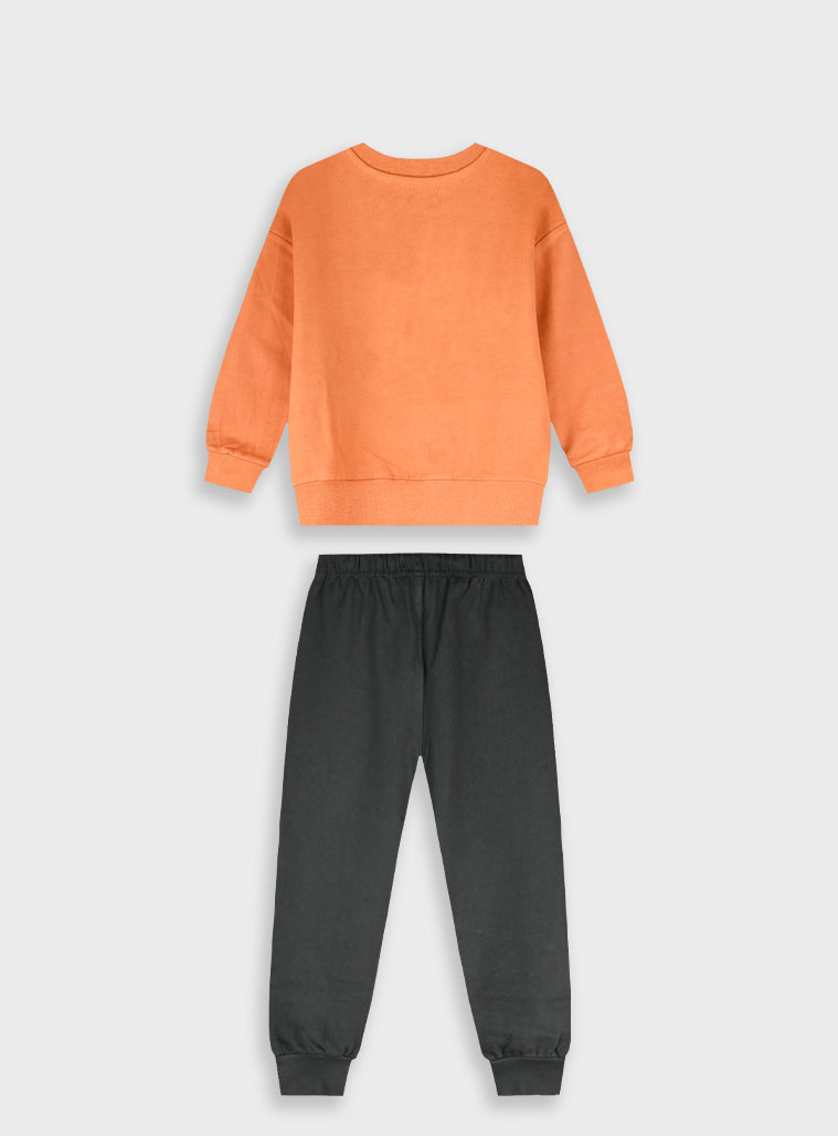 Cotton Boy Tracksuit - Anthracite