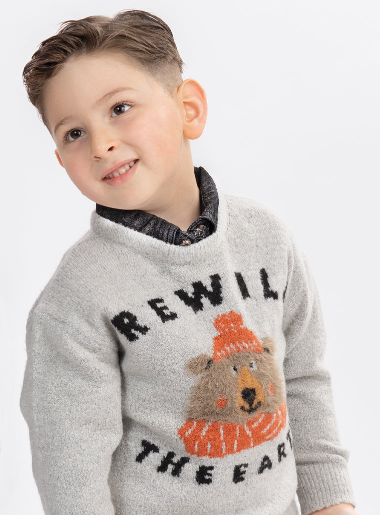 Boy Blouse - Grey Melange