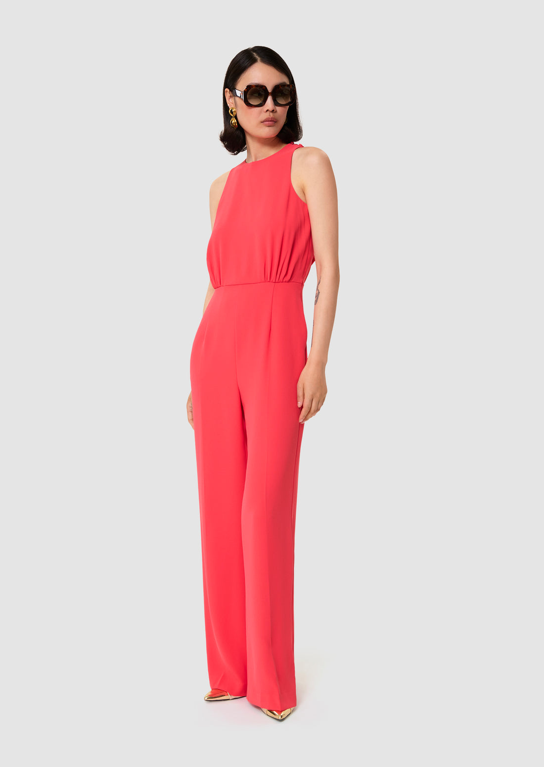 Cherry red crepe suit by Tara Jarmon Lebanon