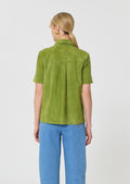 top in green suede