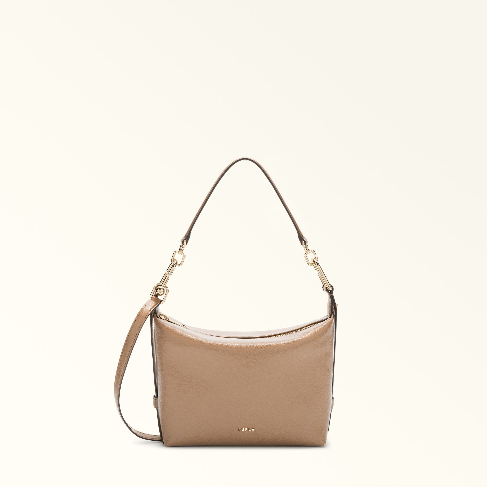 Furla Tonie Mini Hobo Bag In Leather