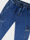 Cotton Boy Trousers - Blue Denim