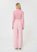 trousers in yellow in fluid crepe