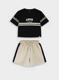 Yellow Set(Blouse,Shorts) for Girls
