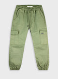 Cotton Boy Trousers - Khaki