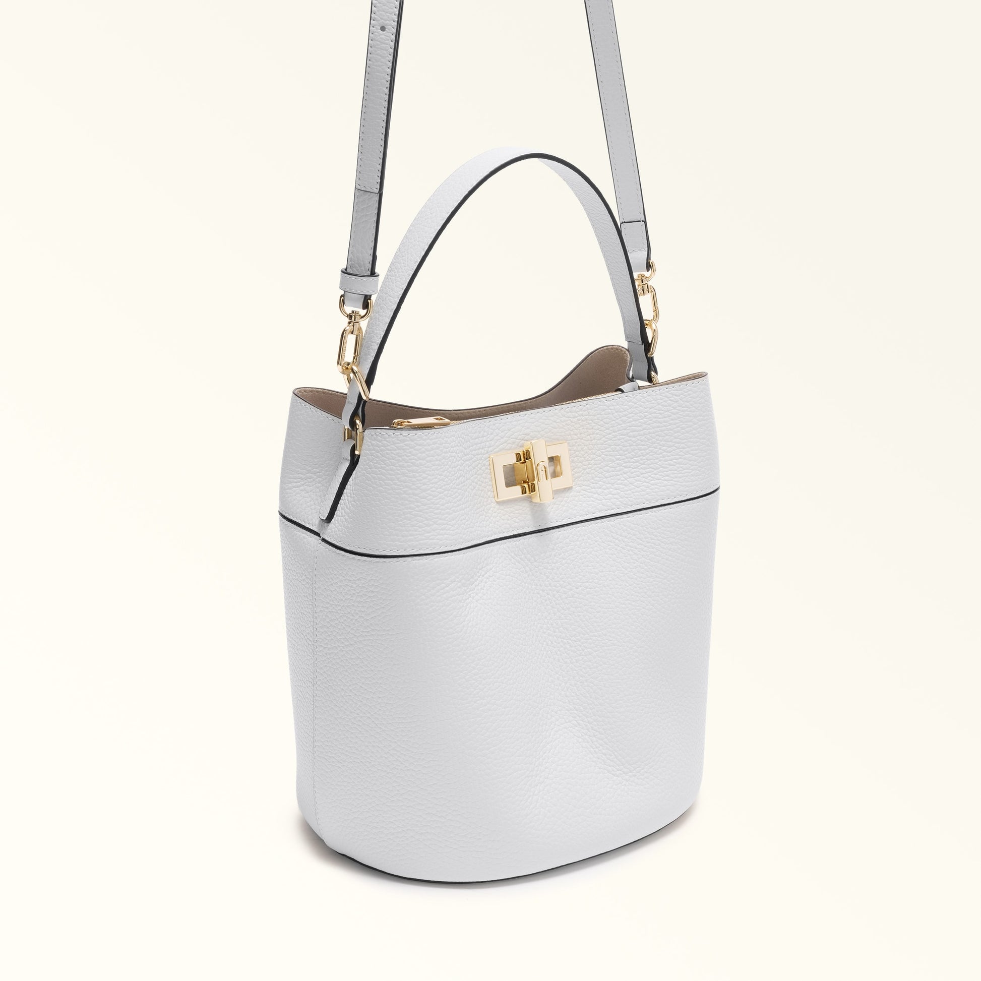 Furla Amelia M Bucket Bag in White - Bags 