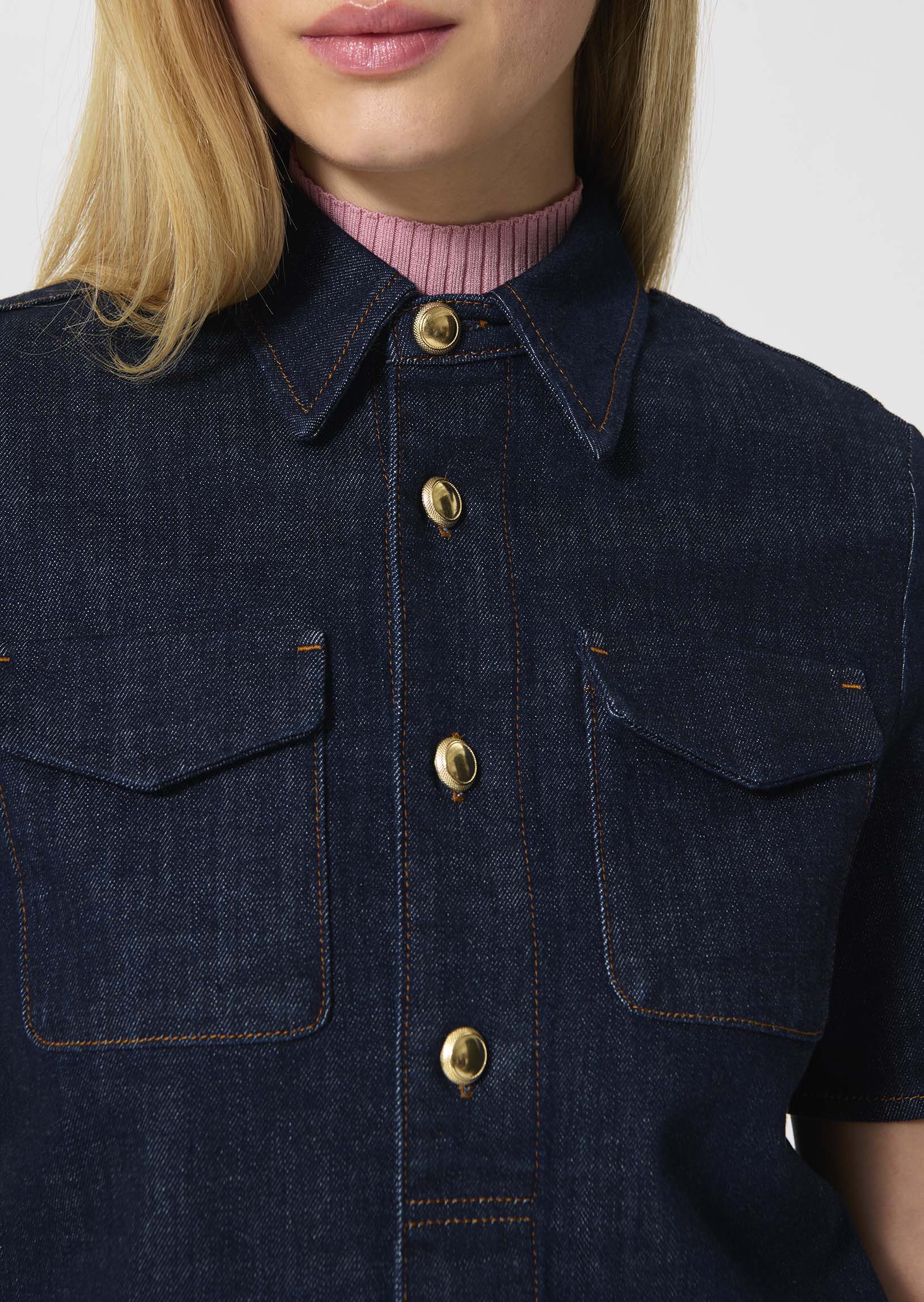 top in raw denim