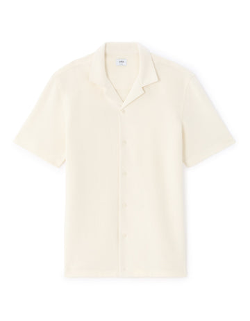 Celio Textured Regular Fit Short-Sleeved Shirt - Beige