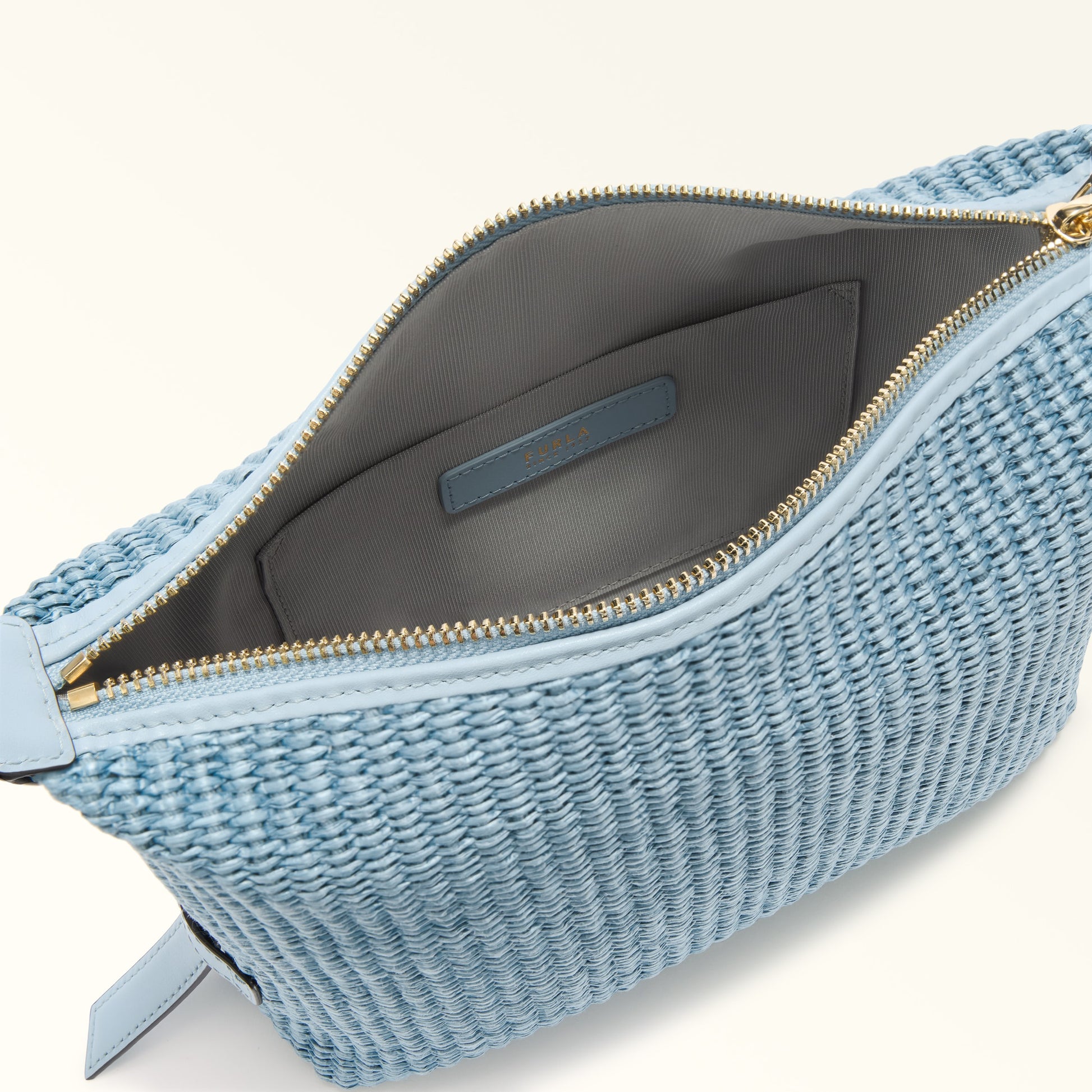 Furla Tonie Mini Hobo in Blue - Bags 