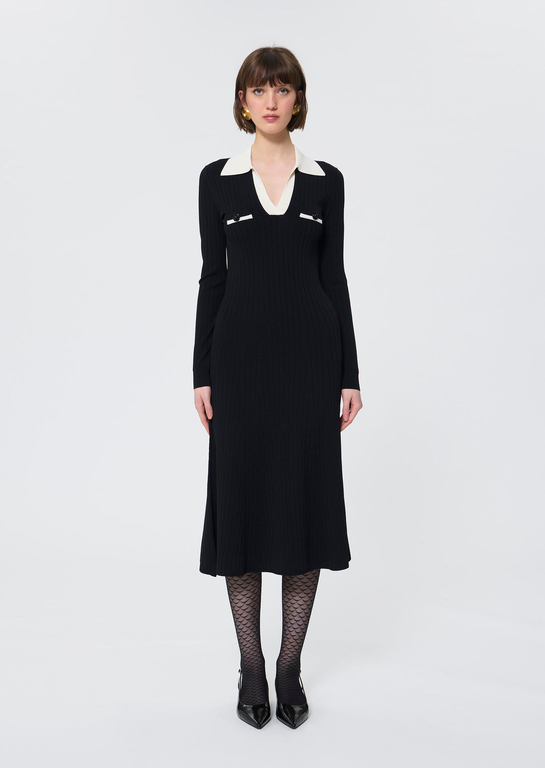 Remi  black knitted dress for women