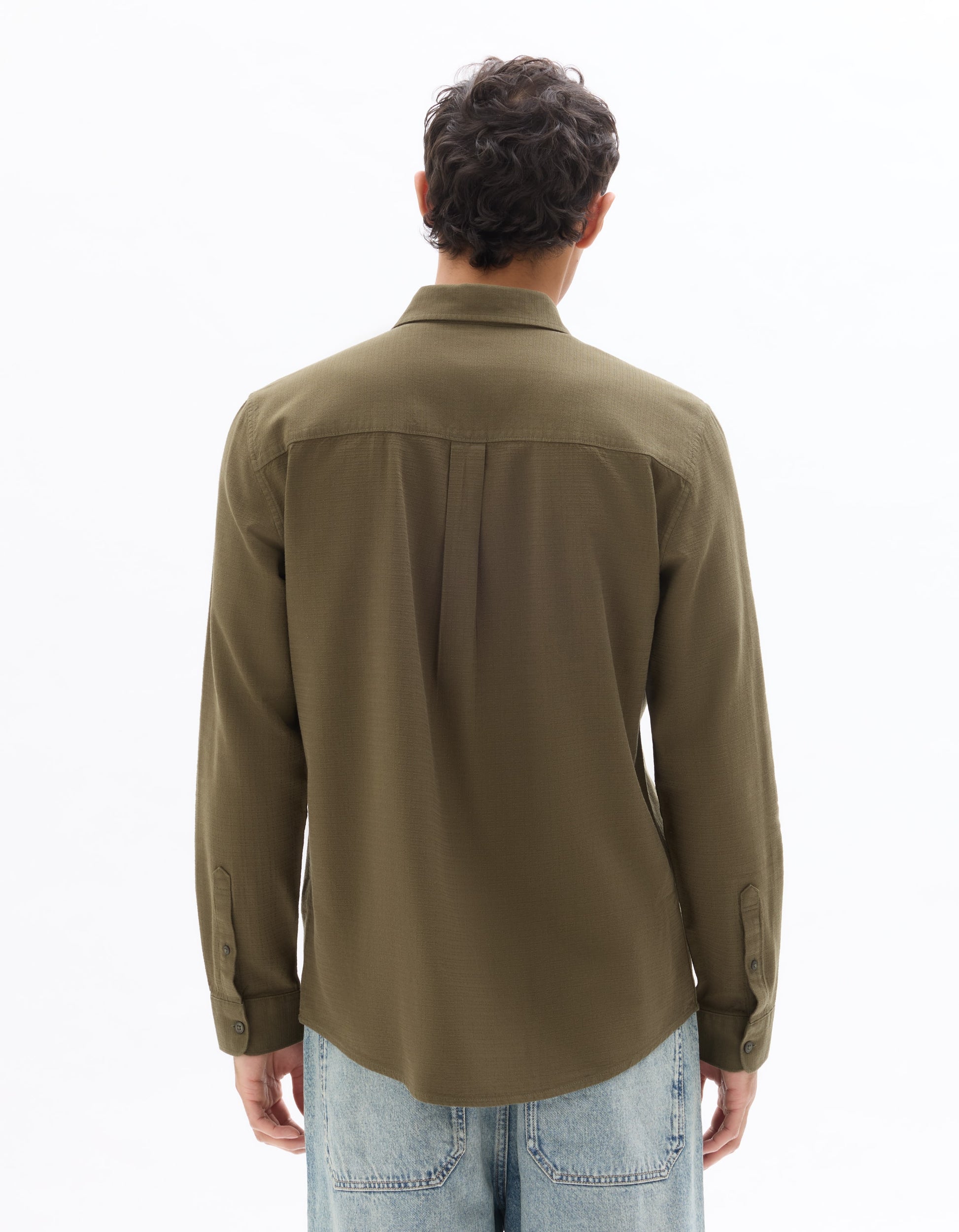Khaki Long sleeves Shirt for men